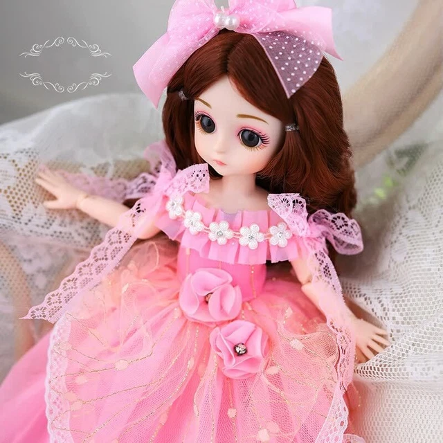 Vinyl Doll Simulation Doll Set Little Girl Toy Kids' Dress Up Christmas Gift