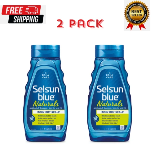 SELSUN BLUE NATURALS Daily AntiDandruff Shampoo for Itchy, Dry Scalp