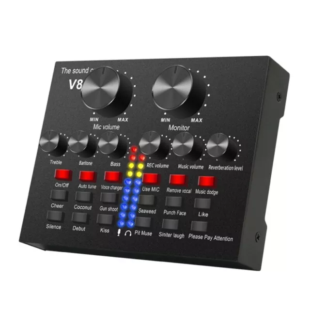 for Noise Canceling Sound Card DJ Studio Streaming Mixer Sound Board