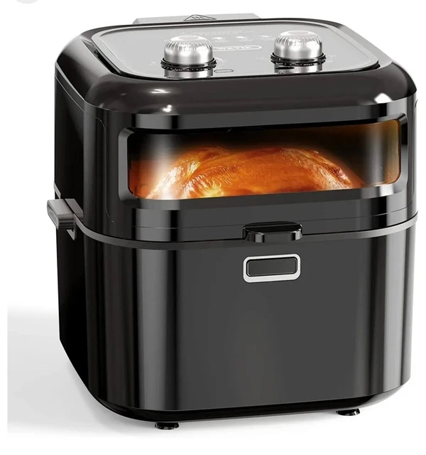 Freidora de aire WETIE, freidora de aire 7 QT cocina sin aceite, freidoras de aire caliente de 1400 W con visible