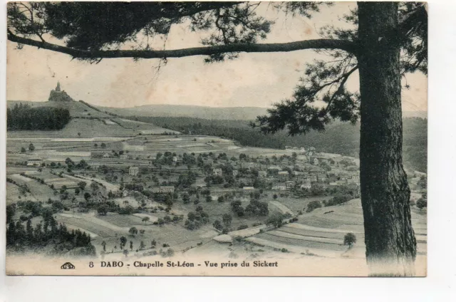 DABO  Moselle CPA 57 vue peu commune, prise du Sickert - publicité au dos