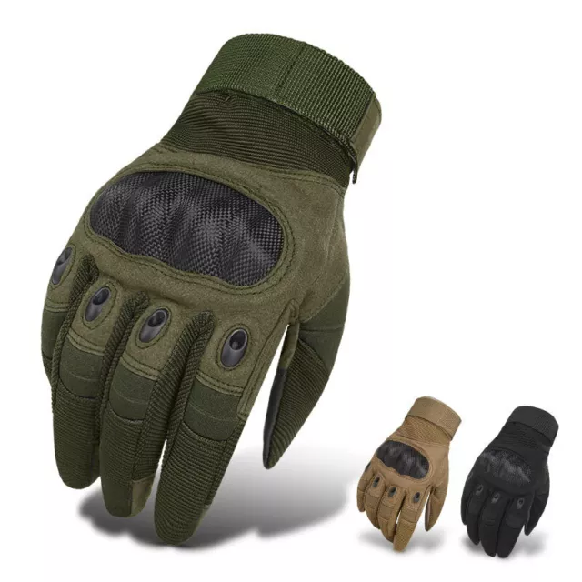 Hunting Tactical Gloves Hard Knuckle Anti-slip Military Combat Airsoft Paintball