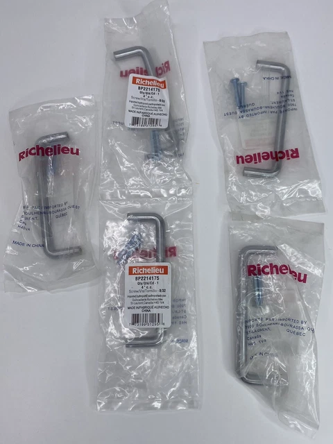 Richelieu 4" Metal Handle Pull BP2214175 Brushed Silver Lot of 5