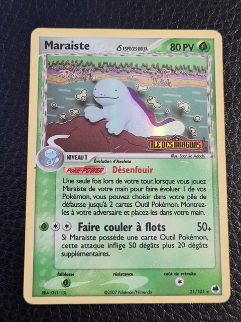 French Pokemon Card Maraist 21/101 EX Islands of the Dragons Holo Rare