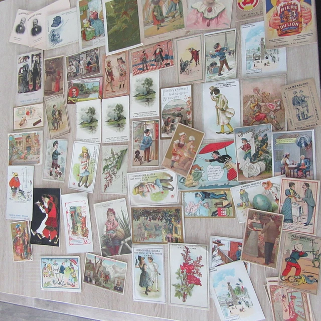 Lot De 60 Images Chromo Cartes Mode Publicités Anciennes 1900