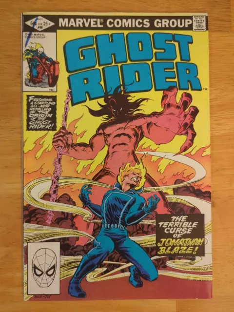 Ghost Rider #68 (VF 8.0) NEWSSTAND Johnny Blaze Origin Mephisto 1982 Marvel MCU