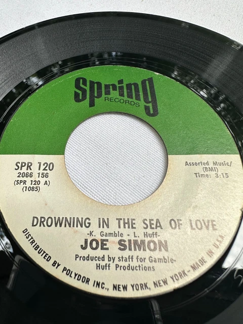 Spring Records JOE SIMON - Drowning In The Sea Of Love 7