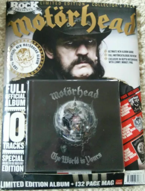 Motorhead - The World is yours Exclusive CD Special Package War Pig Badge Poster