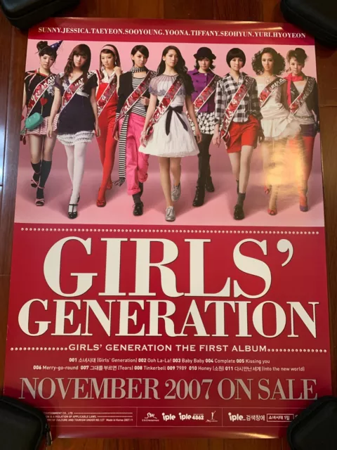 SNSD Girls' Generation 1st Album Promo Poster #2 - RARE / DEADSTOCK