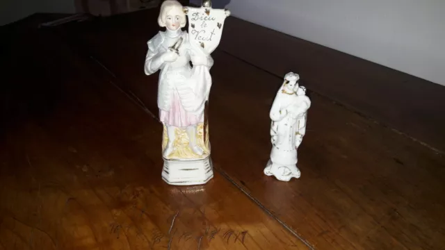 JEANNE D'ARC statuette biscuit polychrome