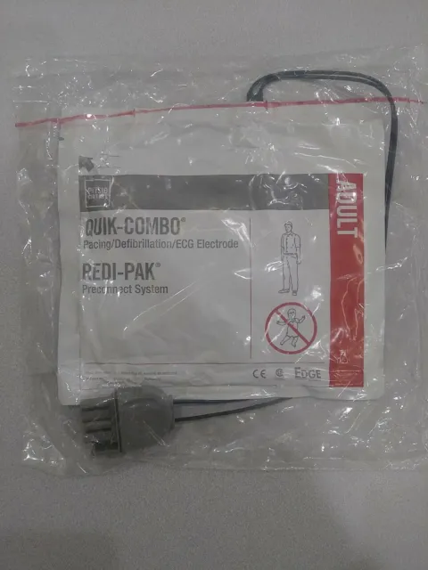 Physio Lifepak Series Adult Pads, EXP: 08/26/2022, Quik Combo, Redi Pak