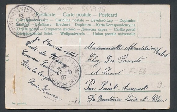 Leporello-CPA Nancy, Arc de Triomphe, Palais Ducal, Place de la Carriere, Mann 2