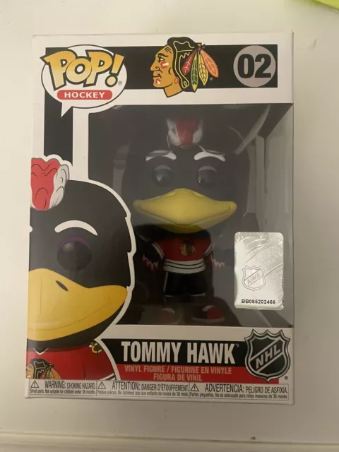 Tommy Hawk Funko Pop! Hockey Mascots #2 NHL Chicago Blackhawks w/protector