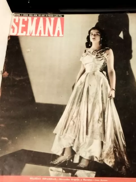 52 Revistas "Semana" Encuadernadas En 2 Tomos De Los Años 1950 Y 1951