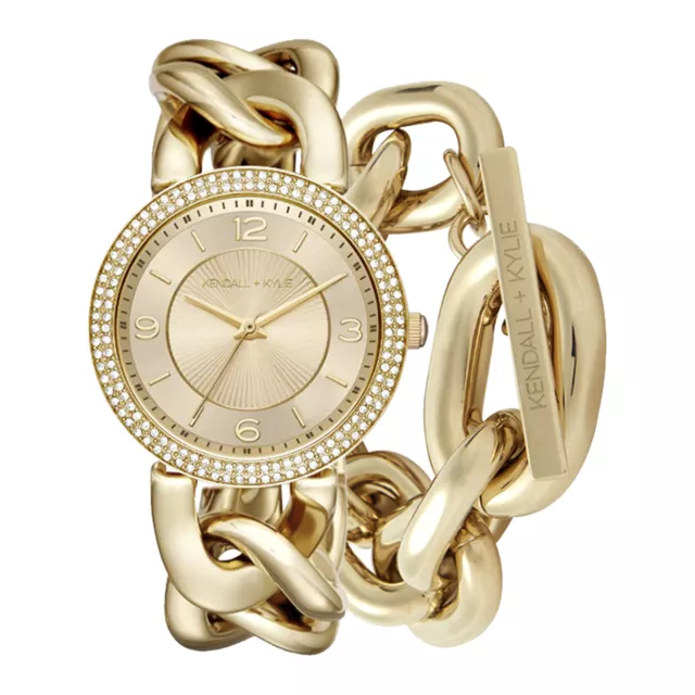 Kendall + Kylie: Chunky Chain Watch with Matching Chunky Bracelet Set