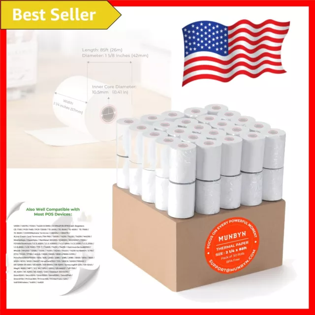 Bulk Pack 50 Rolls of Thermal Paper - Reliable Printing Solution for Businesses