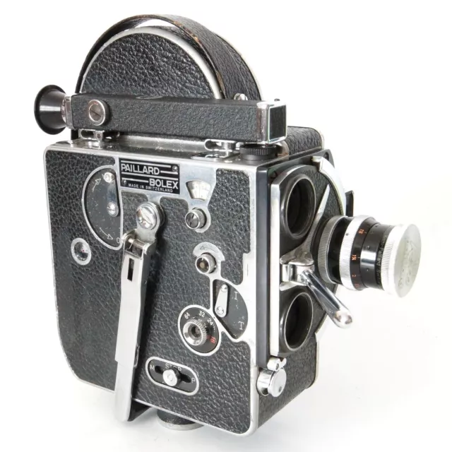 ✅ Cámara de cine Paillard Bolex H16 Supreme 16 mm con lente Pizar 26 mm f1,9 1955