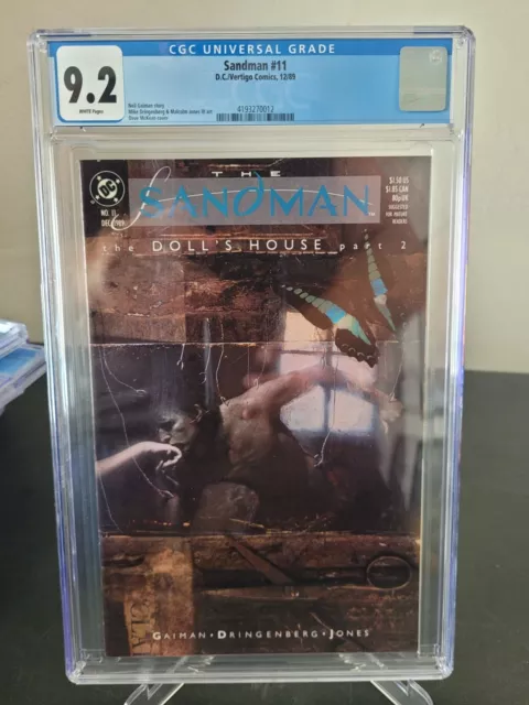 SANDMAN #11 CGC 9.2 GRADED 1989 DC COMICS NEIL GAIMAN! THE DOLLS HOUSE! McKEAN