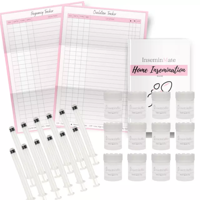Home Insemination Kit 12 Pack, Insemination syringe, Sterile Cups, Ovulation Kit