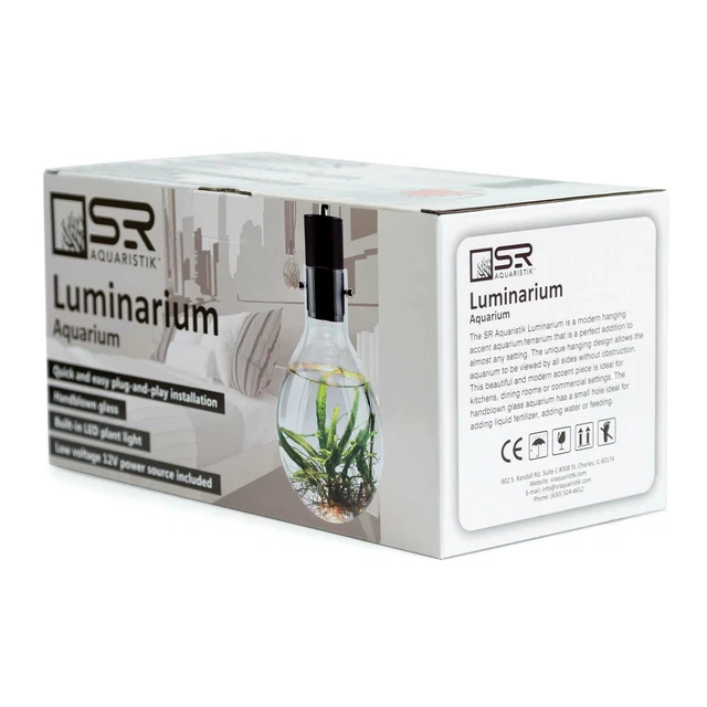 Nano Aquarium / Hanging Luminarium Aquarium/ Hanging Air Plant Terrarium By SRA 3