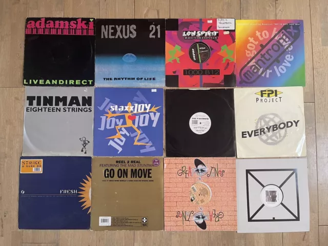 12 X 12" (2xLP) DANCE HOUSE ELECTRONIC ACID BUNDLE JOB LOT VINYL RECORDS