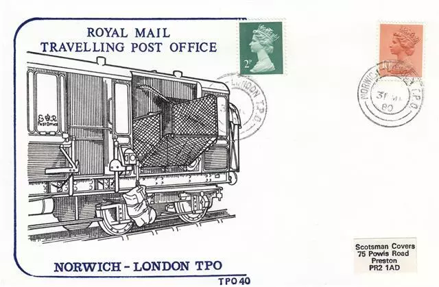 1980 RM Travelling Post Office - Cotswold - Norwich-London TPO