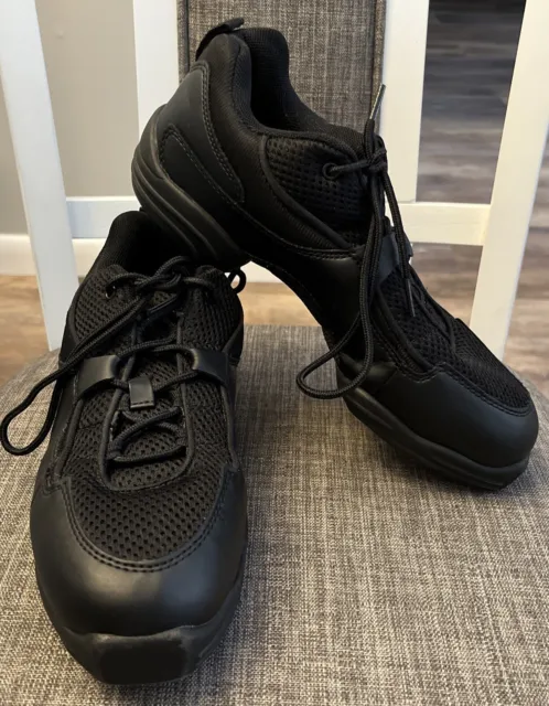 Capezio DS11 Fierce Black Mesh Dance Jazz Hip Hop Sneaker Shoes Women's Size 8.5
