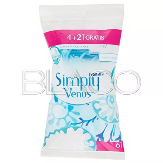 Gillette Venus Rasoio Simply 2 Epilazione Donna - 6 Pz