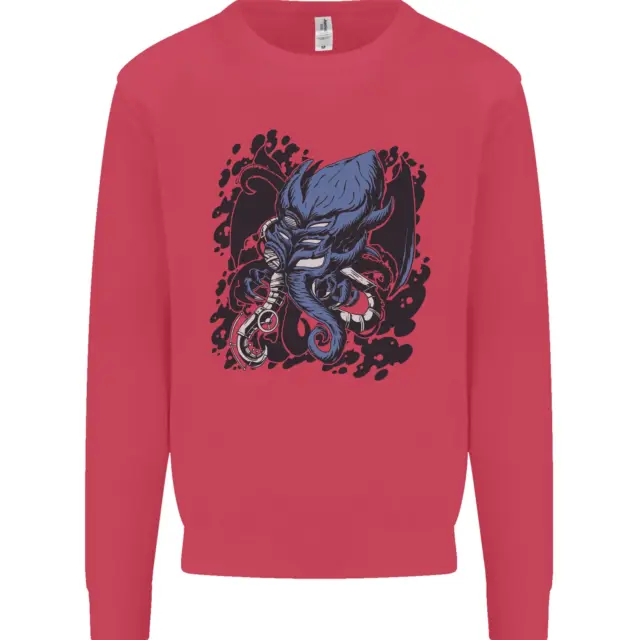 Felpa Cyberpunk Cthulhu Kraken Octopus da uomo maglione 11