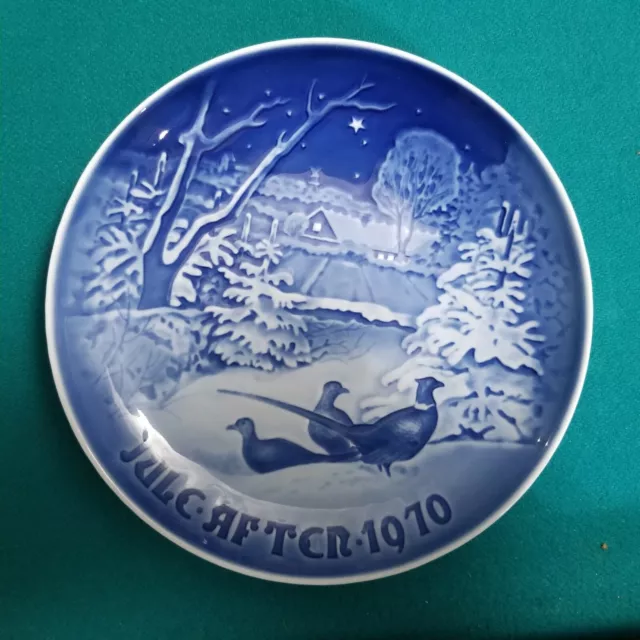 Bing And Grondahl Collectible Christmas Plate Jule After 1970 Pheasants