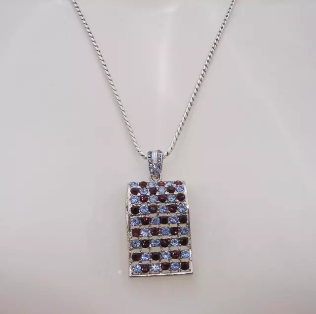 Collana con ciondolo acciaio Rodiato con strass OMA19