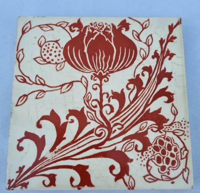 Mintons Leon- Victor Salon Transfer Printed Tile. C1898. 2