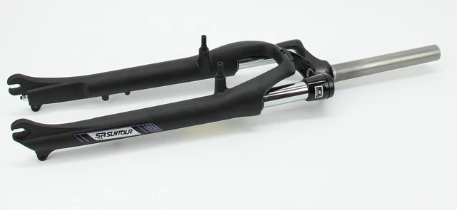 Fourche SR Suntour NEX DS MLO 28 Pouces, 63mm, Pivot 1"1/8, Blanc - Neuve