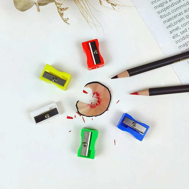 1piece Stationery Pencil Sharpener Single Hole Plastic Sharpener