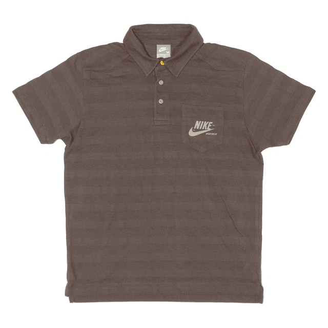 Polo Nike marrone a righe manica corta uomo M