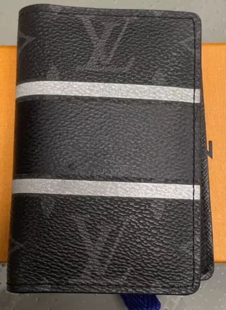 Auth Louis Vuitton long wallet monogram reverse slim purse M80390