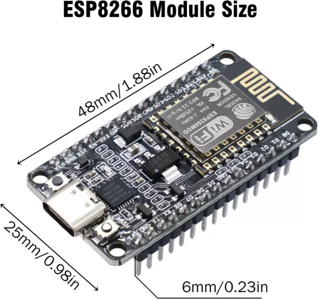 ESP8266 NodeMCU Lua V2 Modulo RUIZHI 3 Pezzi WiFi CP2102... 3