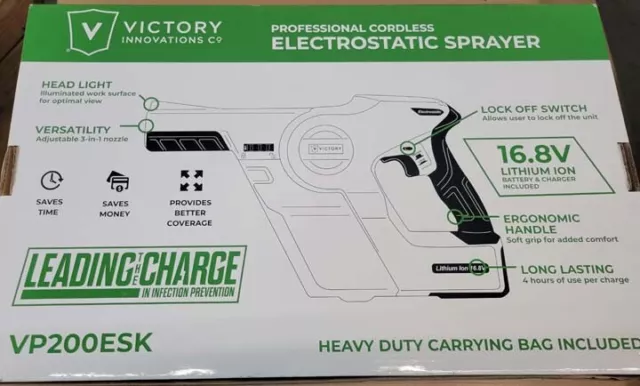 Victory Professional Cordless Electrostatic Handheld Sprayer VP200ESK BRAND NEW