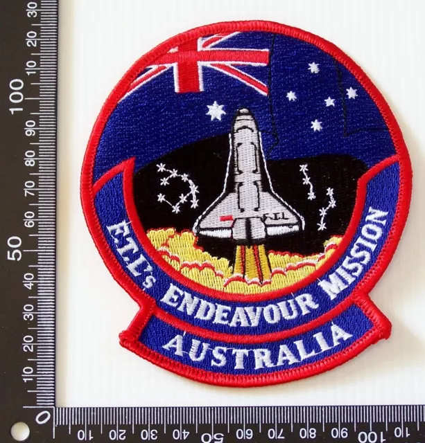 Usa NASA Space Center Astronaut Program Embroidered Hook Patch Blue Badge