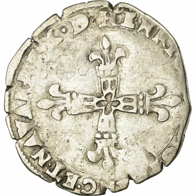 [#860805] Coin, France, Henri IV, 1/8 Ecu, 1605, Morlaas, VF, Sil, ver