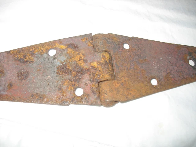 Vintage 16" Rusty Iron Hinge Door, Gate, Barn Old Farm Barn Find Primitive 3" W 7