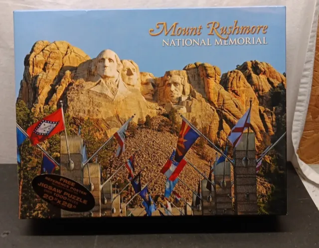 NEW Mount Rushmore Jigsaw Puzzle Poster National Park 20x28"  1000pc Unopened