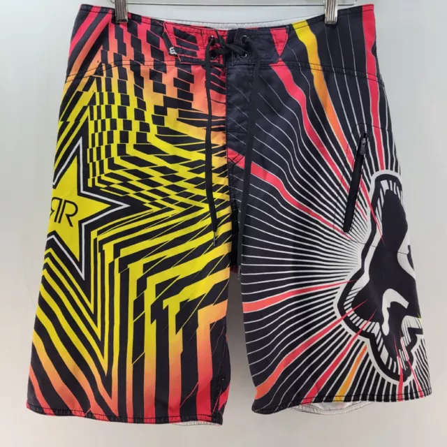 Fox Racing Rockstar Energy Drink Board Shorts MotoX MTB Mens Size 34