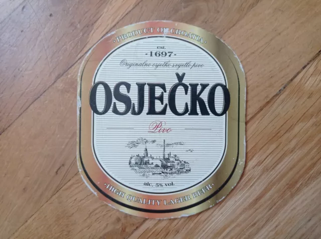 Vintage Croatian beer coaster Osjecko Pivo Croatia #3