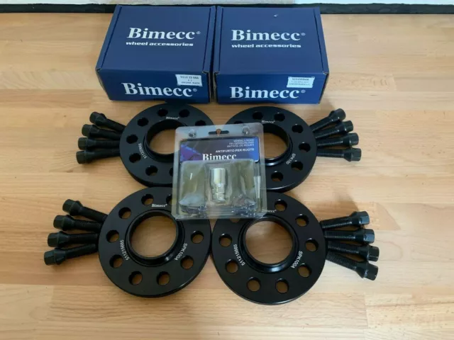 BIMECC ALLOY WHEEL SPACERS + BOLTS 2 x12mm 2 x15mm 5X100 57.1MM SEAT IBIZA MK V