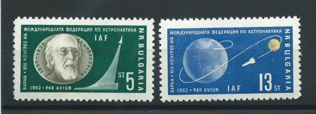 Bulgarie PA N°91/92** (MNH) 1962 - Astronautique fédération internationale