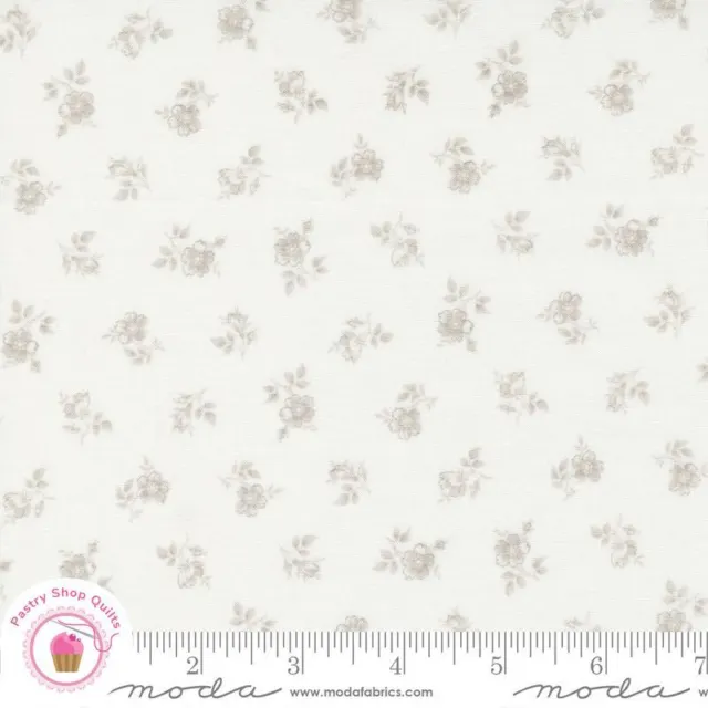 Moda BLISS 44316 21 Cloud Pebble Gray Floral 3 SISTERS Quilt Fabric