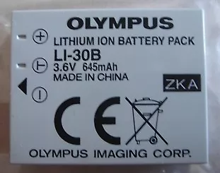 Batterie D'ORIGINE OLYMPUS Li-30B Li30B µ-mini Digital NEUVE GENUINE AKKU