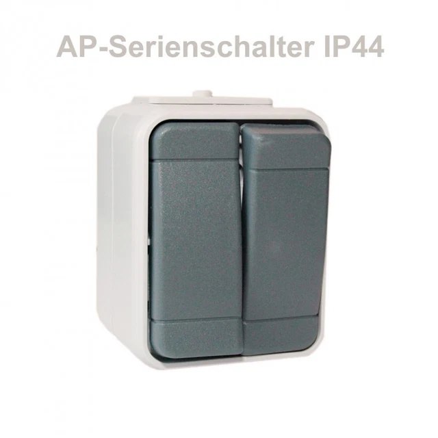 Elso Aqua Haut IP44 Zones Humides Surface Double / Série de Commutateurs Type