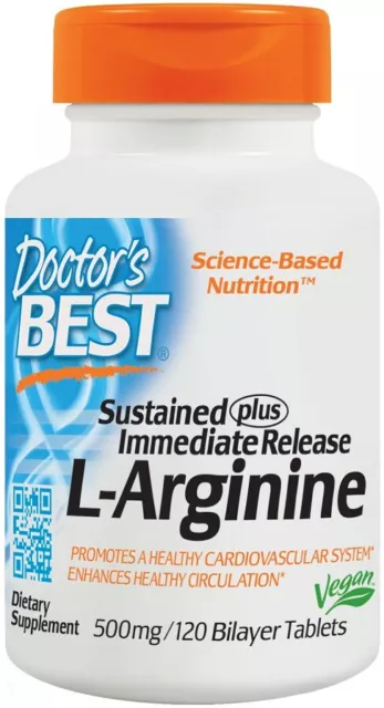 (165g, 182,61 EUR/1Kg) Doctors Best L-Arginine - Sustained + Immediate Release,